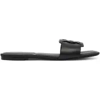 Calvin Klein CK Provence Leather Square Toe Flat Sandals