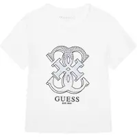 GUESS T-shirts med korta ärmar ORGANIC COTTON STRETCH flickor - Vit - 14 ans