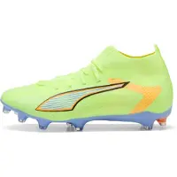 Puma Ultra 6 Match + FG/AG Light Up - Grön/Ljusblå/Intensiv lavendel Dam, storlek 41