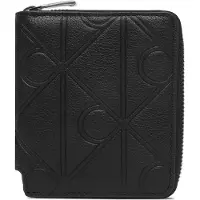 Calvin Klein Allover Monogram Logo Zip Bifold Wallet