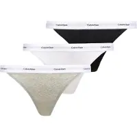 Calvin Klein 3 Pack String Thongs Cotton Stretch Rib