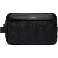 Calvin Klein Embossed Allover Emblem Logo Wash Bag