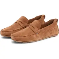 Tommy Hilfiger för män. FM0FM05789 Driverloafers i mocka med brun räfflad sula (43), Karta, Före, Ingen, Casual