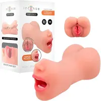 Intense Deep Touch Riley - onanator realistiskt mun och vagina - hudfärgad