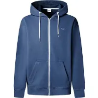 Pepe Jeans för män. PM5800156 Sweatshirt Geo Zip blå (L), Casual, Bomull