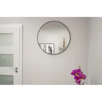 Leobert spegel 40 cm svart ram