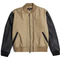 G-Star Varsity Leather Jacket - Beige - Men