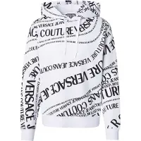 Versace Jeans Couture Sweatshirt '80GAI3H0' svart / vit