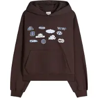 Bershka Sweatshirt marinblå / ljusblå / choklad