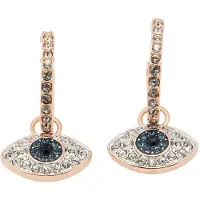 Swarovski Örhängen cyanblå / guld / transparent