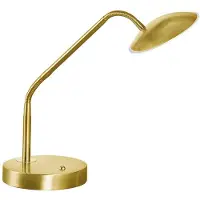 FISCHER&HONSEL GMBH Bordslampa Tallri, dimbar, Mässing / guld, Vardagsrum / matsal, Metall, Modern, Bordslampa