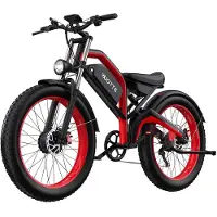 Electric Ride DUOTTS N26 Elcykel 1500W Kraftfull Motor 48V20AH Litiumbatteri Vuxen Elcykel 26*4.0 Fat Tire All Terrain E-bike röd/svart