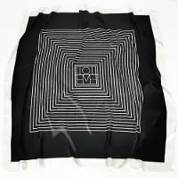 Silk City Scarf Högkvalitativa lyxiga sidenscarfs pannband Halsdukar Halsdukar för kvinnor Kedja Sidenscarfs dekorativ sjal för kvinnor 90*90cm svart