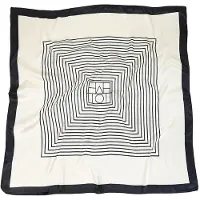Silk City Scarf Högkvalitativa lyxiga sidenscarfs pannband Halsdukar Halsdukar för kvinnor Kedja Sidenscarfs dekorativ sjal för kvinnor 90*90cm vit