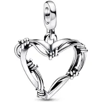 FOXANRY Jewelry 2023 Ny S925 Sterling Silver Hjärta Charm Medaljong Hänge Passar Original Armband Me For Women Smycken Tillbehör
