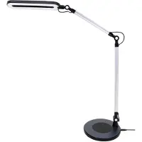 Briloner LED skrivbordslampa Swan, dimbar, Svart, Arbetsrum / kontor, Syntetmaterial, Modern, LED-bordslampa