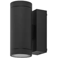 Deko-light Vägglampa utomhus ShoreLine Pro Round, dimbar, Svart, Aluminium / grå / zink, Modern, Utomhusvägglampa
