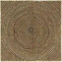 vidaXL Matta Naturlig och svart 160 x 160 cm Jute