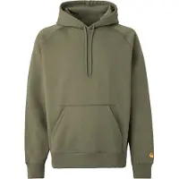 Carhartt WIP - Sweatshirts - Hooded Chase Sweat Leaf Gold för UnisexBomull - Storlek L - Khaki