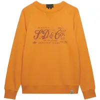 Superdry för män. M2014474A Sweatshirt Merchant Vintage Print orange (S), Casual, Bomull