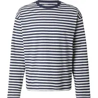 Weekday T-shirt marinblå / off-white