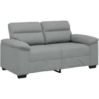 vidaXL 2-sitssoffa ljusgrå 160x81x84 cm tyg