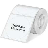Olympia Etikett rulle 50 x 50 mm Termiskt papper Vit 1 st Permanent 6324 Universaletiketter