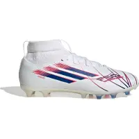 Adidas F50 Sparkfusion League Mid Cut FG/AG Icon Takeover - Vit/Royal Blå/Lucid Red Tjej, storlek 36