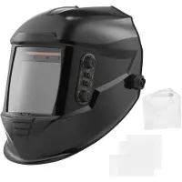 Vevor svetshjälm automatisk nedbländning, 100 x 95 mm svetshuva i äkta färg, 1/1/1/1 soldriven svetsmask med 4 ljusbågssensorer, bred skugga 4/5-9/9-13 för TIG MIG ARC-svetsning, slipning, skärning -