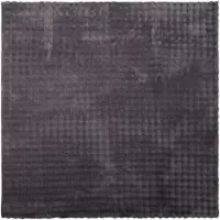 vidaXL Områdesmattor Fyrkantig SIROLO Antracit 120 x 120 cm Polyester