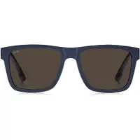 BOSS Matte-blue sunglasses with logo insert