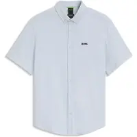 BOSS för män. 50555951 Skjorta Regular Fit ljusblå (M), Casual, Bomull, Kort ärm