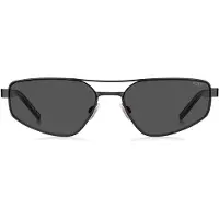 HUGO Black-metal sunglasses with cut-out logo