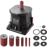Vevor oscillerande spindelslip, 2000 varv/min bänkspindelslip med 6 hylsor (12,7–76,2 mm), 15 mm slaglängd och dammanslutningsport för möbelfinish, hantverksslipning, gör-det-själv-träbearbetning