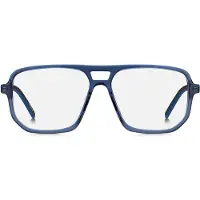 HUGO Blue-acetate optical frames with cut-out logo