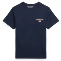 Ralph Lauren för pojkar. 323964552001 Bomullsstickad T-shirt Polo Sport marinblå ((S) 6/7años= 136/138cm), Casual, Kort ärm, Marino, ba