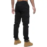 Enzo | Cargo Jogger Jeans för herrar - Svart