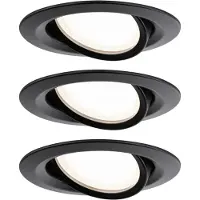 Paulmann 93082 Set Nova Plus LED-inbyggnadsbelysning LED LED fast installerad 6 W Svart