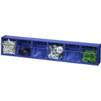 Allit 464440 Fällådemagasin VarioPlus ProFlip 6 stapelbar (L x B x H) 600 x 600 x 115 mm Blå, Transparent 1 st