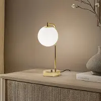 Domiluce Bordslampa Rico , Mässing / guld, Vardagsrum / matsal, Metall, Modern, Bordslampa