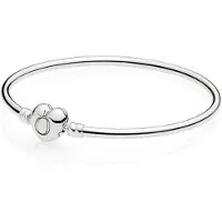 Pandora armband 596268 Moments Silver, Logo Heart Clasp-19