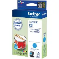 Brother LC22UC XL cyan bläckpatron (original)