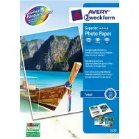 Avery Superior Photo Paper Inkjet BIG PACK 2572-50 Fotopapper DIN A4 200 G/m² 50 ark Högglans