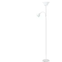 Platinet Golvstående golvlampa FLOOR LAMP E27+E14 vit [45177]