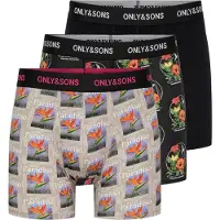 Only & Sons Boxershorts 'ONSFitz' greige / grön / orange / svart