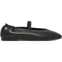 Tommy Hilfiger Leather Elasticated Strap Ballerinas