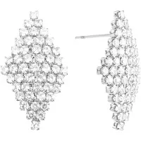 By Jolima Pointy Small Crystal Earring Steel
