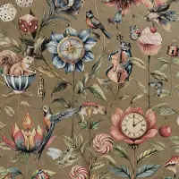 Pertemba FR - Apparel Holden Décor Curious Creatures Texturerad Tapet 10m x 53cm gyllene