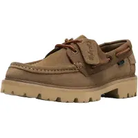 Clarks Shoes för män. 26186178 Cleyhill Boat beige läderskor (43), Karta, 1 till 3 cm, Före, Nyckelband, Casual