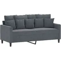 vidaXL Soffa 2-sits mörkgrå 140 cm sammet